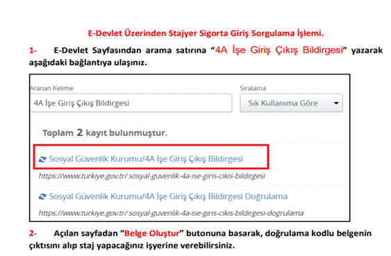 SGK Sorgulama Ekranı